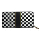 LEATHER CROSS SQUARES CONTINENTAL WALLET