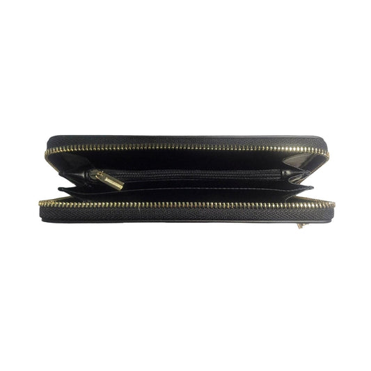 LEATHER CROSS SQUARES CONTINENTAL WALLET