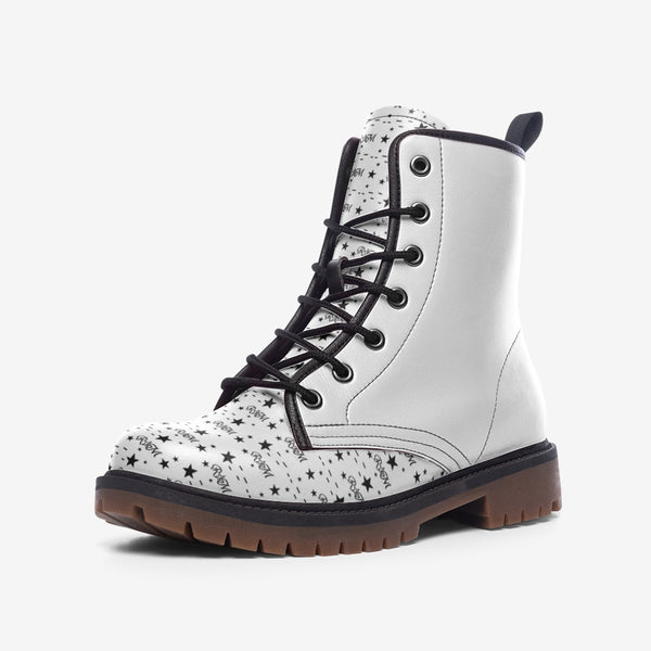 Unisex Sign Casual Leather Lightweight boots