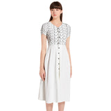 Signature Puff Sleeve Button Through Dress
