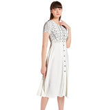 Signature Puff Sleeve Button Through Dress