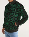 green  Men&#39;s Stripe-Sleeve Track Jacket